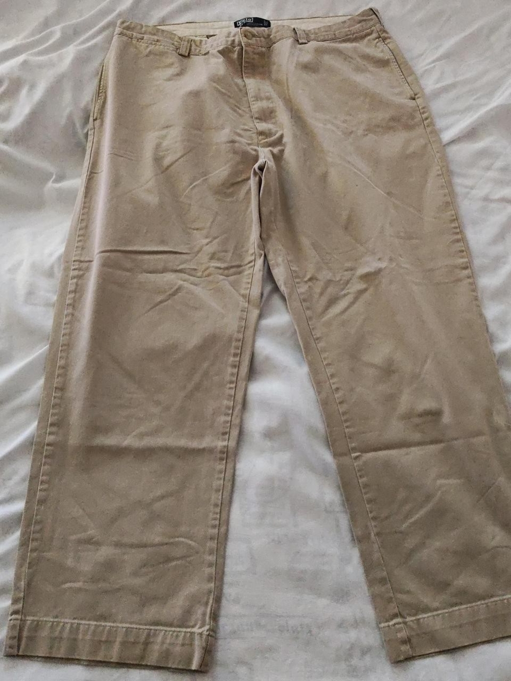Ralph Lauren Light Beige Polo Chino Wide Leg Pants - Picture 4 of 6